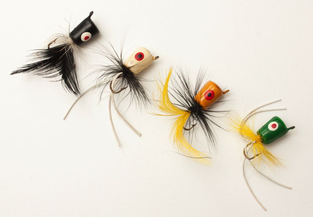 40-Piece Fly Fishing Popper Set - Panfish Trout Bass Dry Flies Assortment