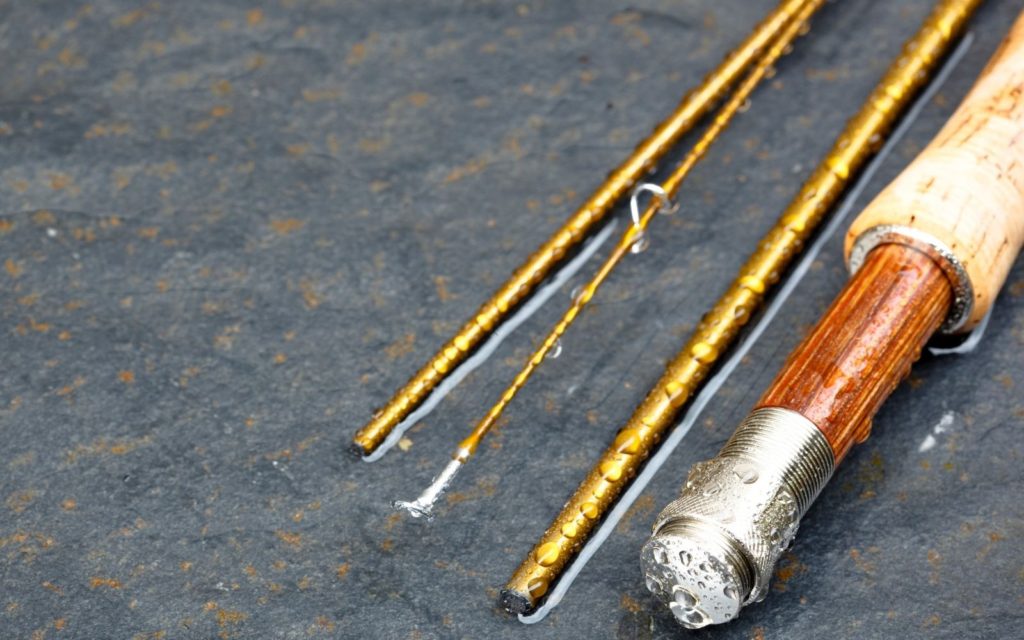 a fly fishing rods on the water