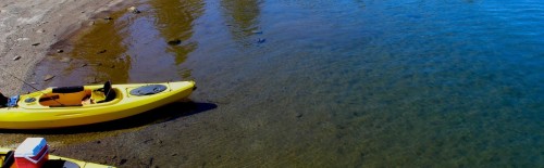 Two kayaks on the water.