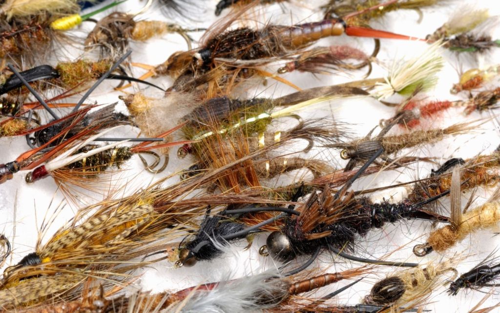A variety of fly fishing midges