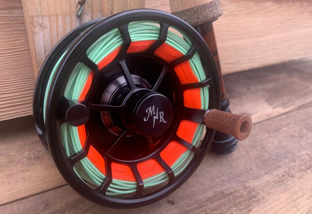 Moonshine Rod Co. 5:6 Creede Reel with a color green fly line