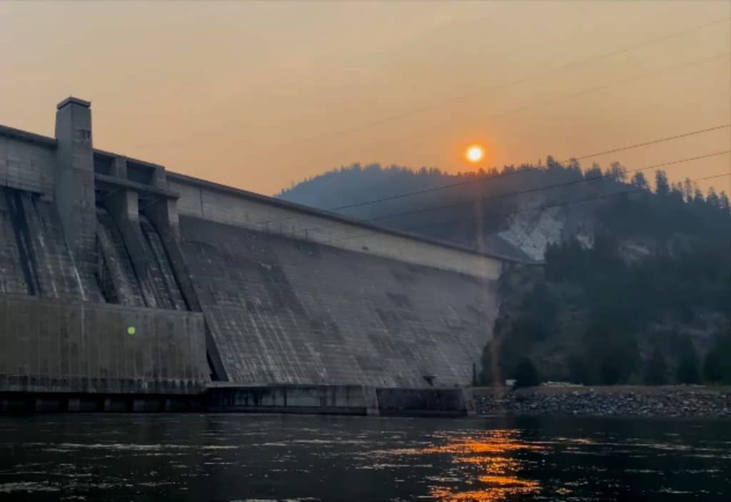 bass fishing in a dam