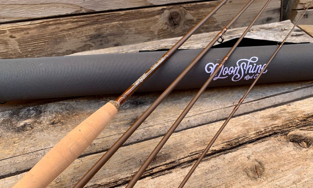 Moonshine Rod Co. The Revival Series 5wt 8' Fly Fishing Rod with Extra Tip  Section and Carrying Case