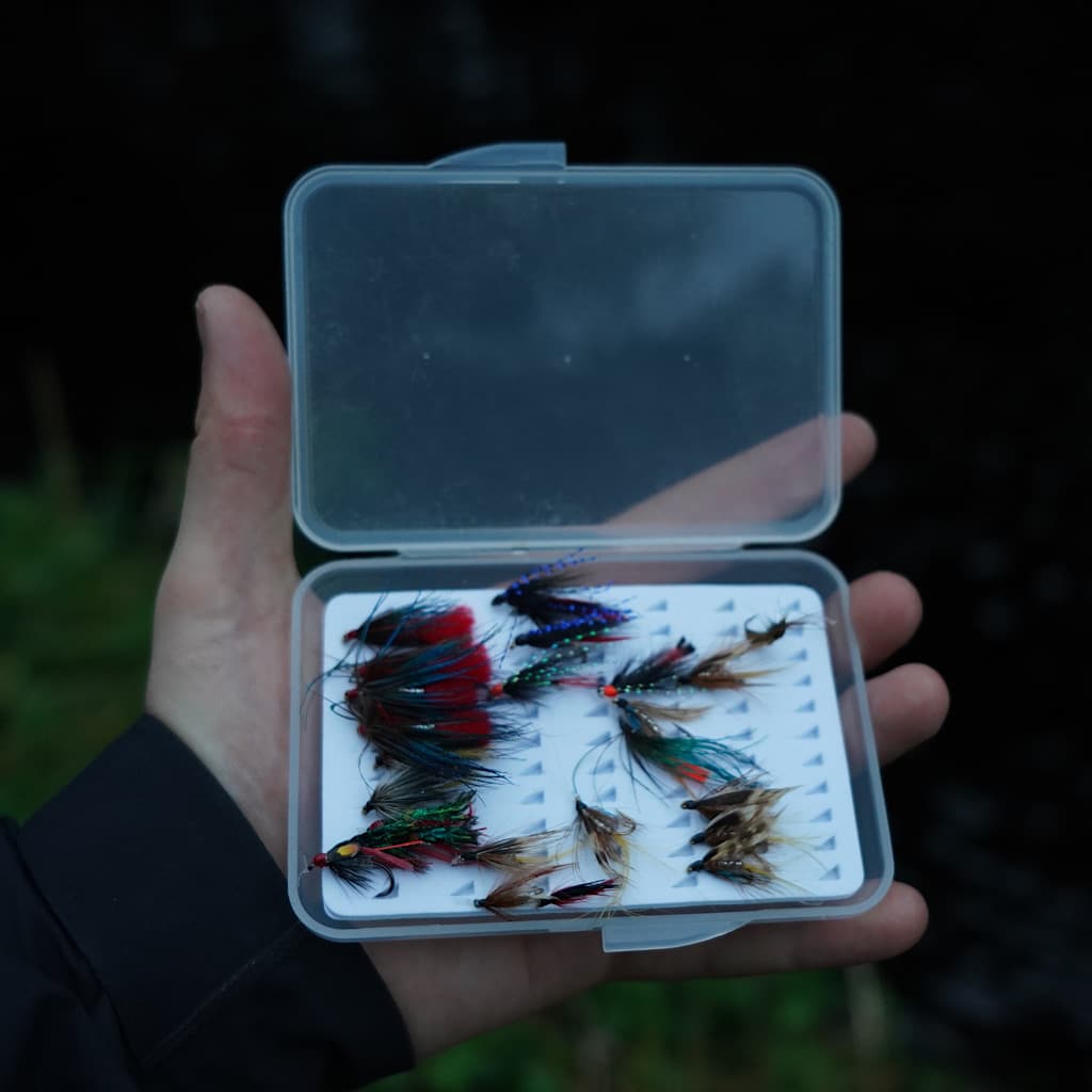 A selection of traditional trout flies.