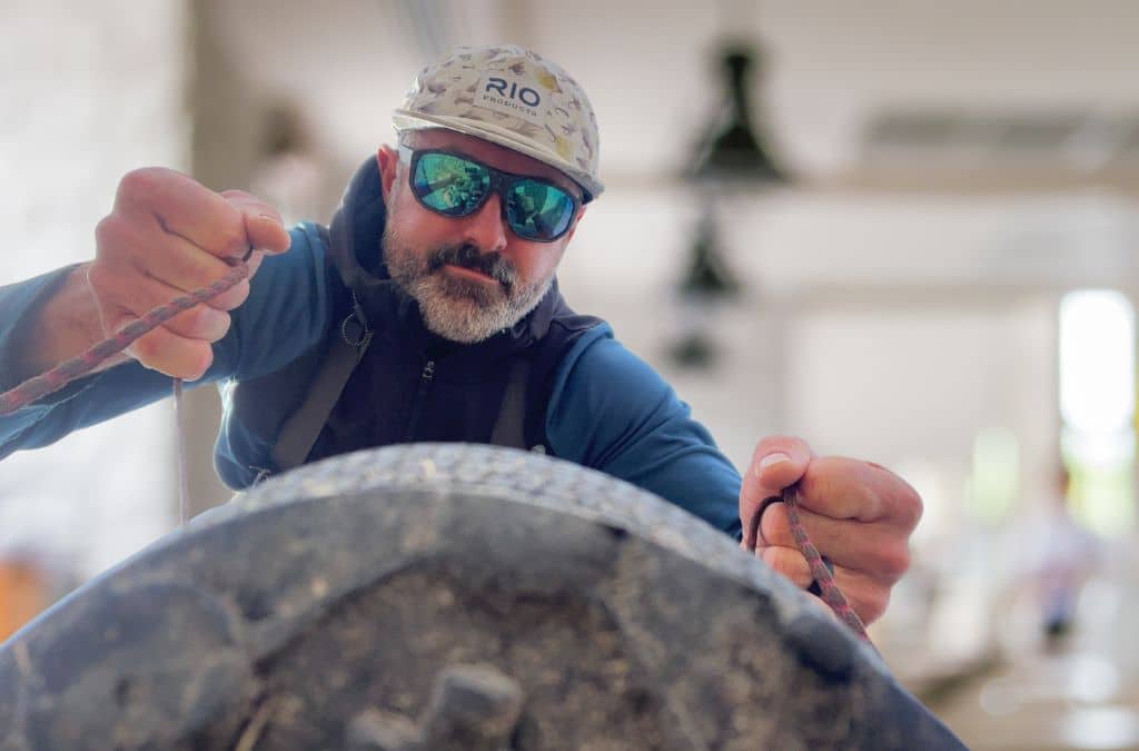 Nic wearing his Smith Outrigger Fly Fishing Sunglasses