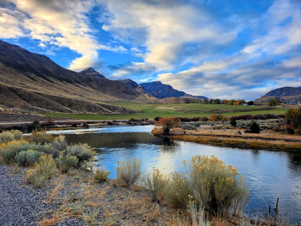 A river in the arid mountain landscape of southwestern Montana