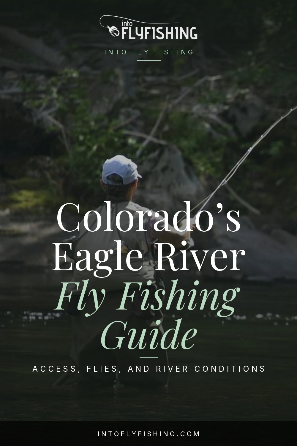 Eagle River Colorado fishing guide title over a photograph of an angler casting.