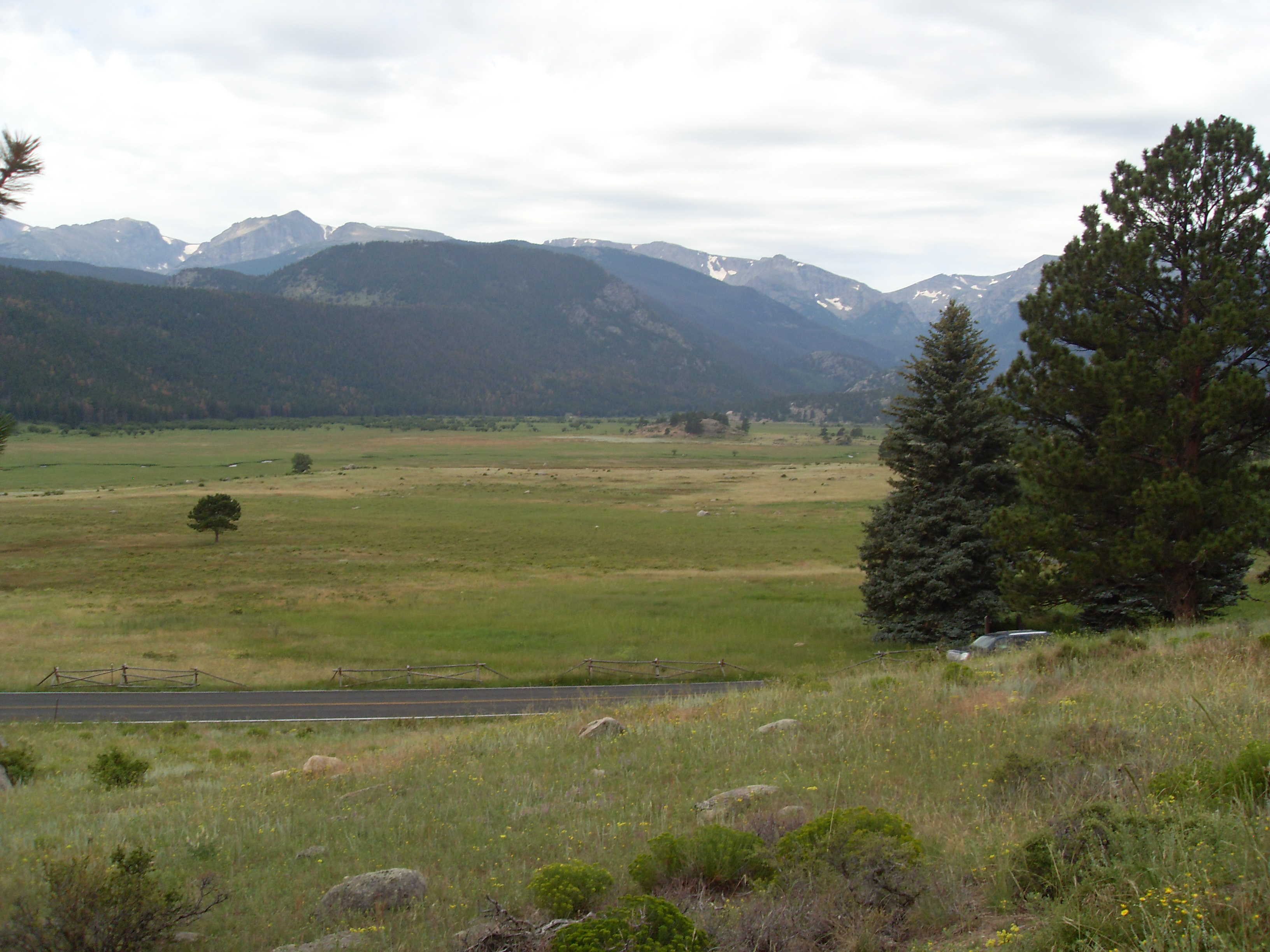 Moraine Park and the Big Thompson River in Rocky Mountain National Park.