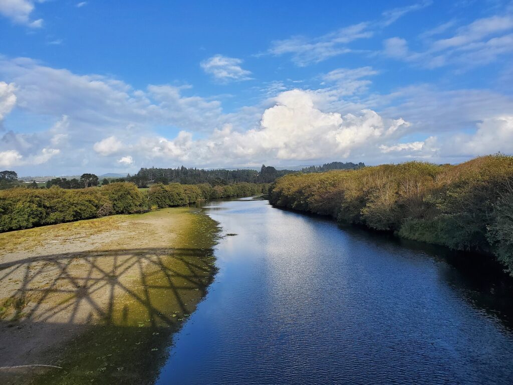 Lower Mad River seen from the Humboldt Coastal Trail trestle