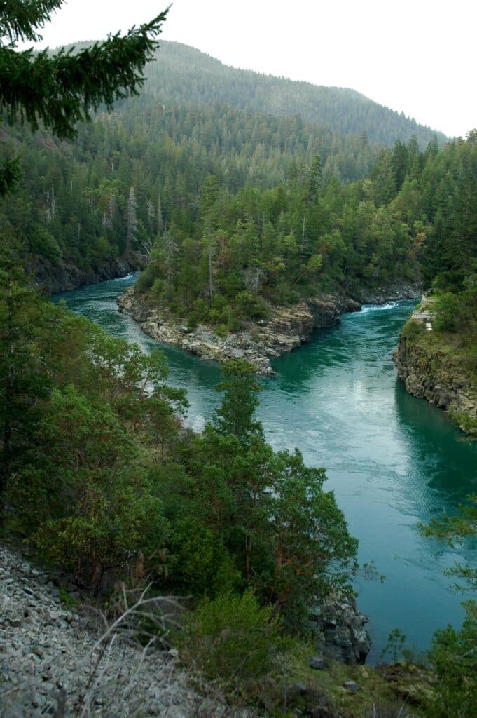 South Fork Smith River joining the main Smith River east of Crescent City