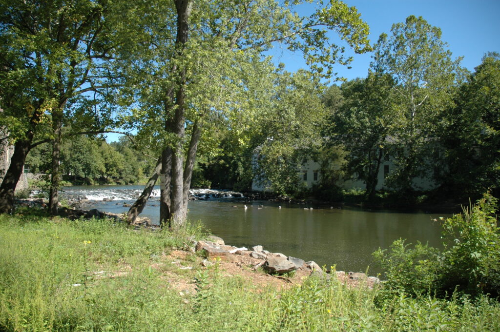 Brandywine Creek at Breck’s Mill Dam near Hagley Museum in Wilmington, Delaware.