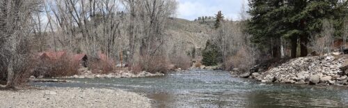 The East and Taylor rivers meeting at Almont, Colorado.
