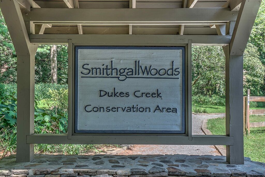 Smithgall Woods Dukes Creek Conservation Area entrance sign