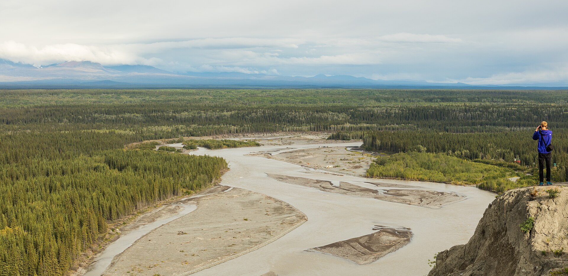 The braided Copper River near Glennallen, Alaska.
