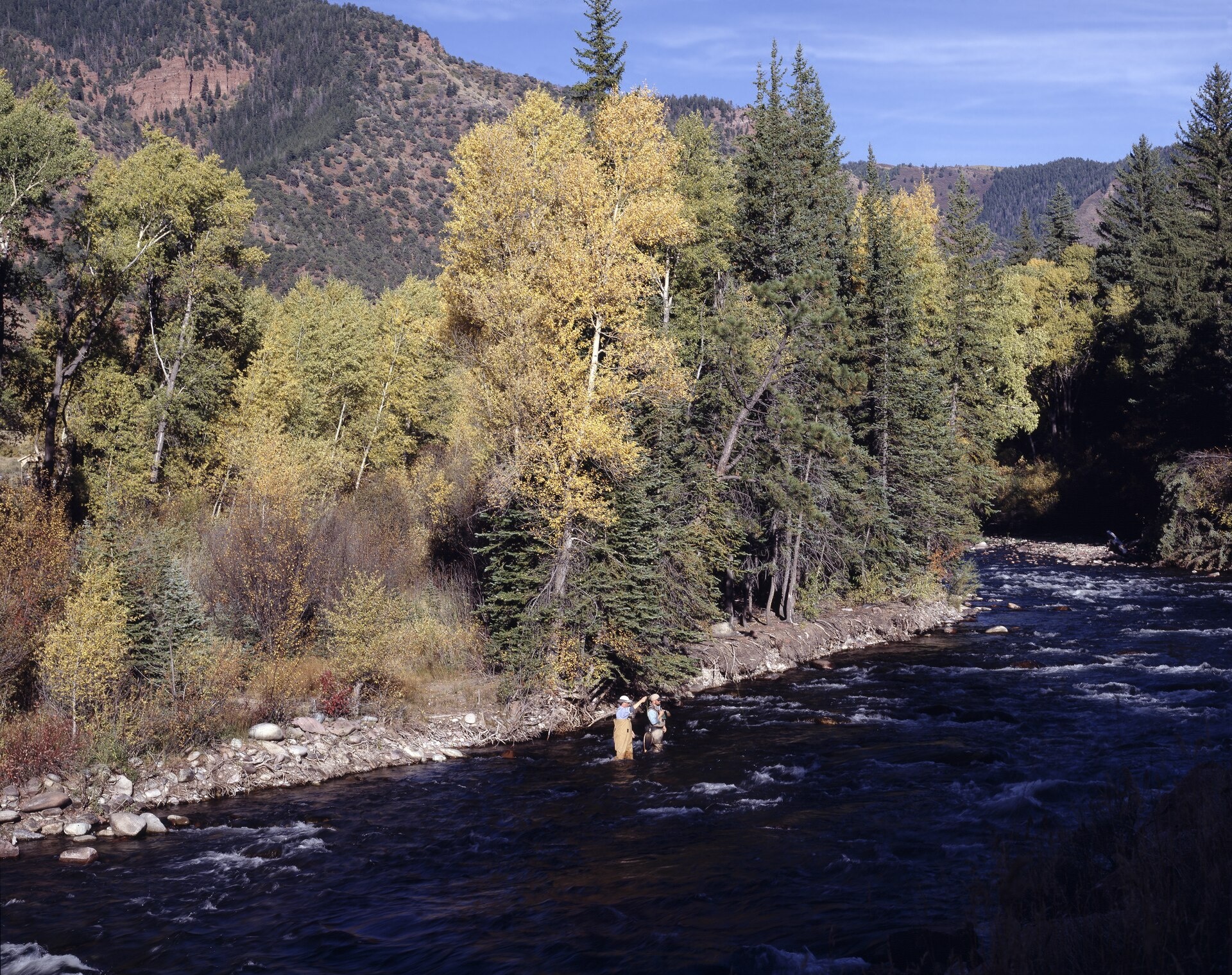 Trout fishing in Colorado's rushing Crystal River