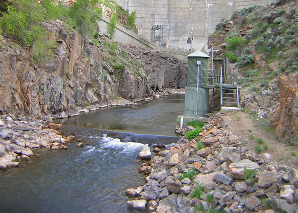 Williams Fork of the Colorado River below the dam